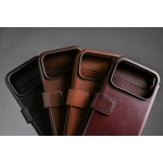 NOMAD θήκη Πορτοφόλι δερμάτινη Horween Modern Folio Rugged rustic MagSafe για Apple iPhone 17 PRO MAX 6.9 2025 - ΚΑΦΕ - NM014100858