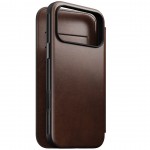 NOMAD θήκη Πορτοφόλι δερμάτινη Horween Modern Folio Rugged rustic MagSafe για Apple iPhone 17 PRO MAX 6.9 2025 - ΚΑΦΕ - NM014100858
