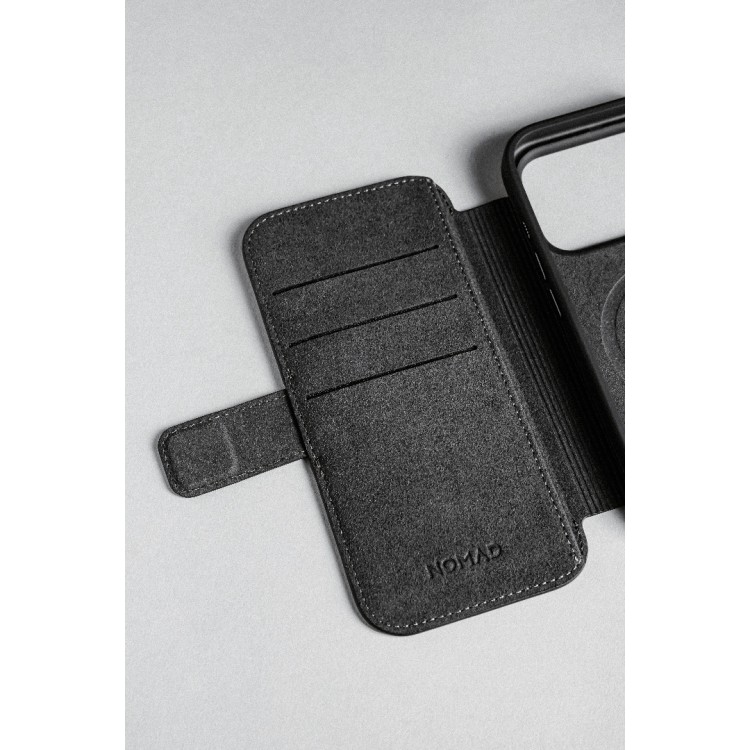 NOMAD θήκη Πορτοφόλι δερμάτινη Modern Folio Rugged rustic MagSafe για Apple iPhone 17 PRO Max 6.9 2025 - ΚΑΦΕ - NM014131858