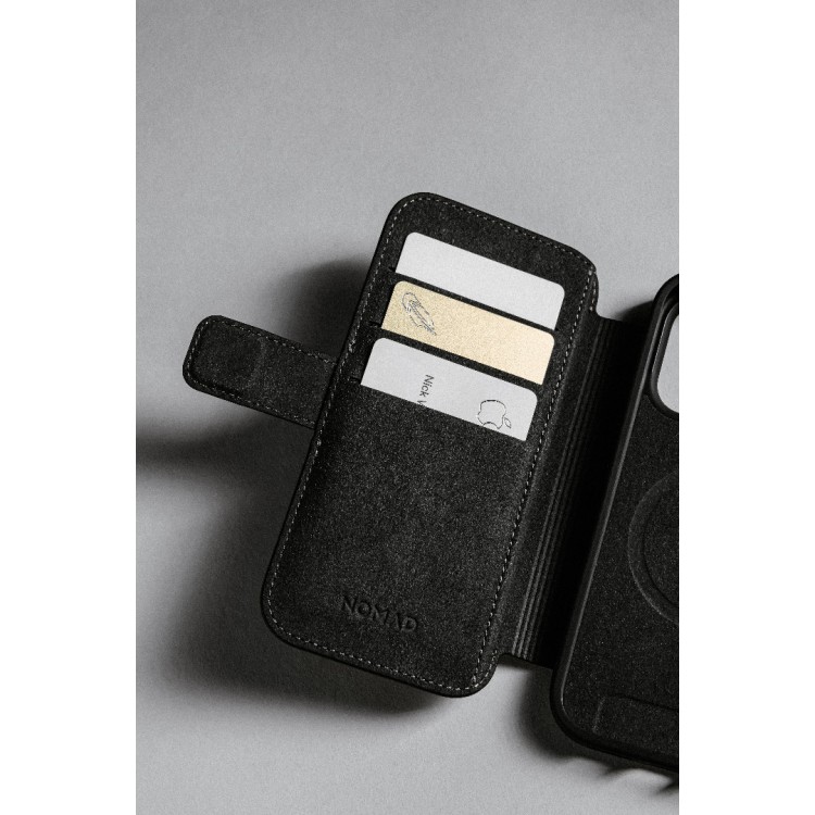 NOMAD θήκη Πορτοφόλι δερμάτινη Modern Folio Rugged rustic MagSafe για Apple iPhone 17 PRO Max 6.9 2025 - ΚΑΦΕ - NM014131858