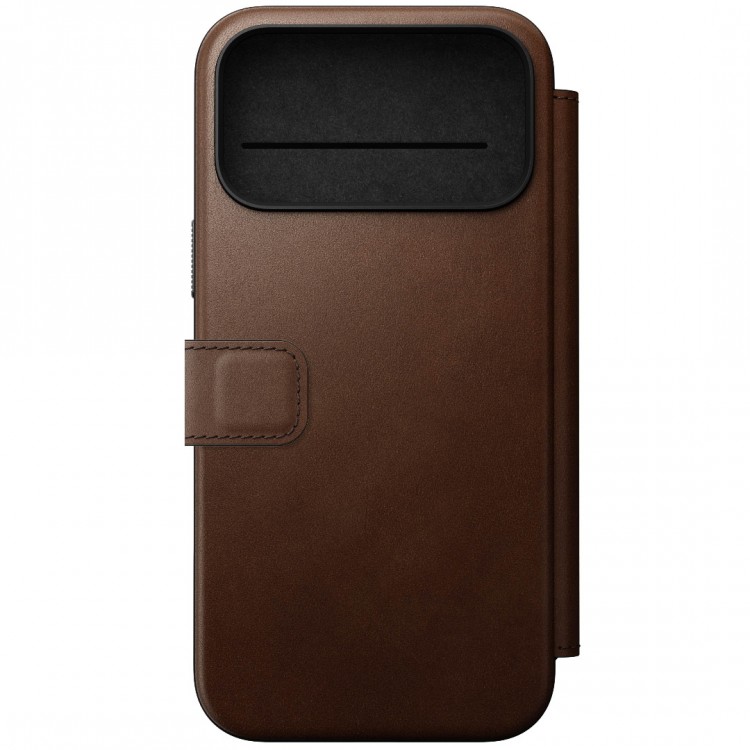 NOMAD θήκη Πορτοφόλι δερμάτινη Modern Folio Rugged rustic MagSafe για Apple iPhone 17 PRO Max 6.9 2025 - ΚΑΦΕ - NM014131858