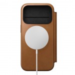 NOMAD θήκη Πορτοφόλι δερμάτινη Modern Folio Rugged rustic MagSafe για Apple iPhone 17 PRO 6.3 2025 - English Tan ΚΑΦΕ - NM014179858