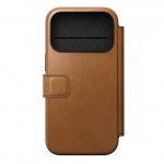 NOMAD θήκη Πορτοφόλι δερμάτινη Modern Folio Rugged rustic MagSafe για Apple iPhone 17 PRO 6.3 2025 - English Tan ΚΑΦΕ - NM014179858