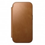 NOMAD θήκη Πορτοφόλι δερμάτινη Modern Folio Rugged rustic MagSafe για Apple iPhone 17 PRO 6.3 2025 - English Tan ΚΑΦΕ - NM014179858