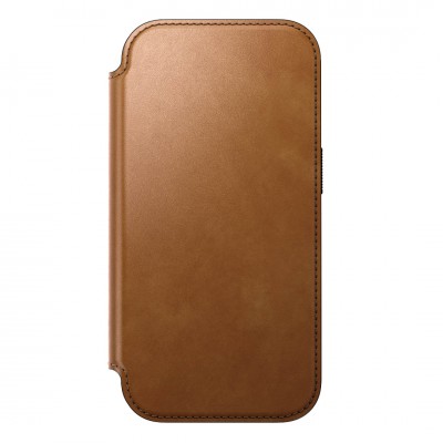 NOMAD θήκη Πορτοφόλι δερμάτινη Modern Folio Rugged rustic MagSafe για Apple iPhone 17 PRO Max 6.9 2025 - English Tan ΚΑΦΕ - NM014124858