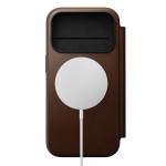 NOMAD θήκη Πορτοφόλι δερμάτινη Modern Folio Rugged rustic MagSafe για Apple iPhone 17 PRO 6.3 2025 - ΚΑΦΕ - NM014186858