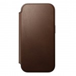 NOMAD θήκη Πορτοφόλι δερμάτινη Modern Folio Rugged rustic MagSafe για Apple iPhone 17 PRO 6.3 2025 - ΚΑΦΕ - NM014186858