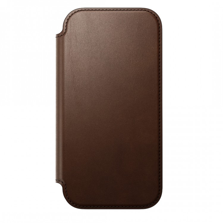 NOMAD θήκη Πορτοφόλι δερμάτινη Modern Folio Rugged rustic MagSafe για Apple iPhone 17 6.3 2025 - ΚΑΦΕ - NM014209858
