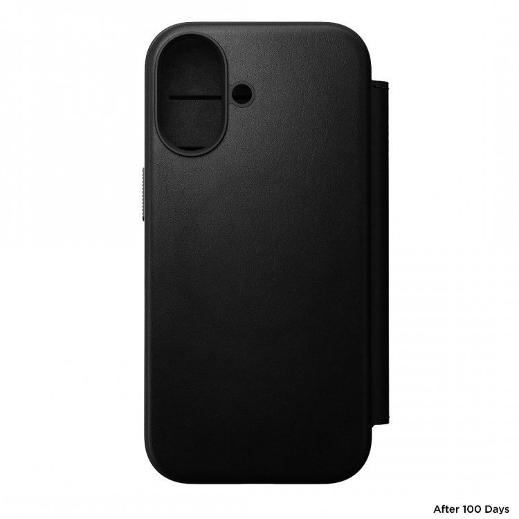 NOMAD θήκη Πορτοφόλι δερμάτινη Modern Folio Rugged rustic MagSafe για Apple iPhone 17 6.3 2025 - ΜΑΥΡΟ - NM014216858