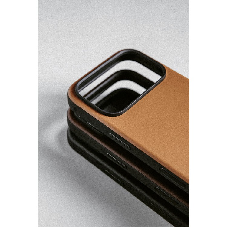 NOMAD θήκη δερμάτινη Modern MagSafe για Apple iPhone 17 Pro 6.3 2025 - English Tan ΚΑΦΕ - NM014315858