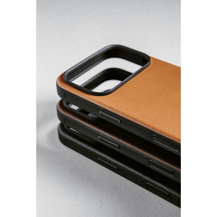 NOMAD θήκη δερμάτινη Modern MagSafe για Apple iPhone 17 Pro 6.3 2025 - English Tan ΚΑΦΕ - NM014315858