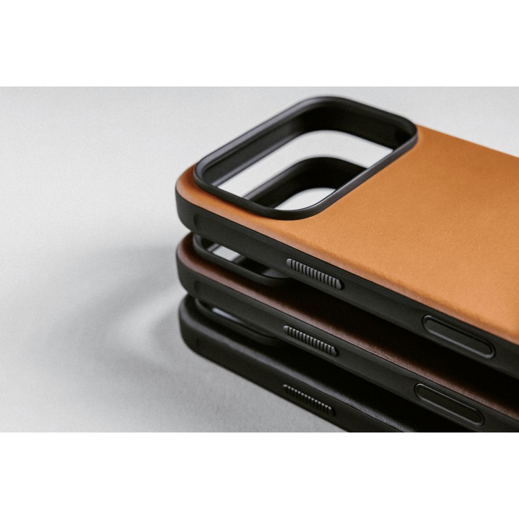 NOMAD θήκη δερμάτινη Modern MagSafe για Apple iPhone 17 Pro 6.3 2025 - English Tan ΚΑΦΕ - NM014315858