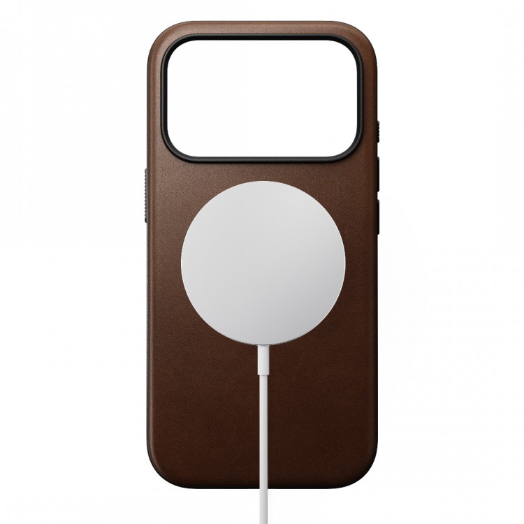 NOMAD θήκη δερμάτινη Modern MagSafe για Apple iPhone 17 PRO 6.3 2025 - ΚΑΦΕ - NM014322858