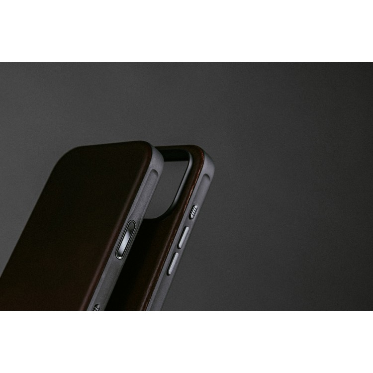 NOMAD θήκη δερμάτινη Modern MagSafe για Apple iPhone 17 PRO 6.3 2025 - ΚΑΦΕ - NM014322858