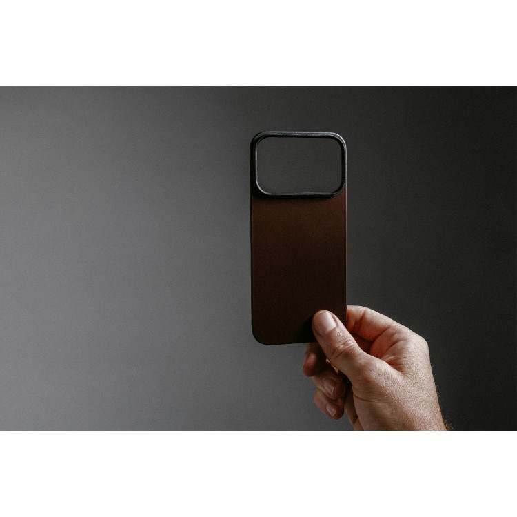 NOMAD θήκη Μαγνητική Horween SLIM 2.2mm ΔΕΡΜΑΤΙΝΗ MagSafe για Apple iPhone 17 Air 6.6 2025 - Rustic ΚΑΦΕ - NM014360858