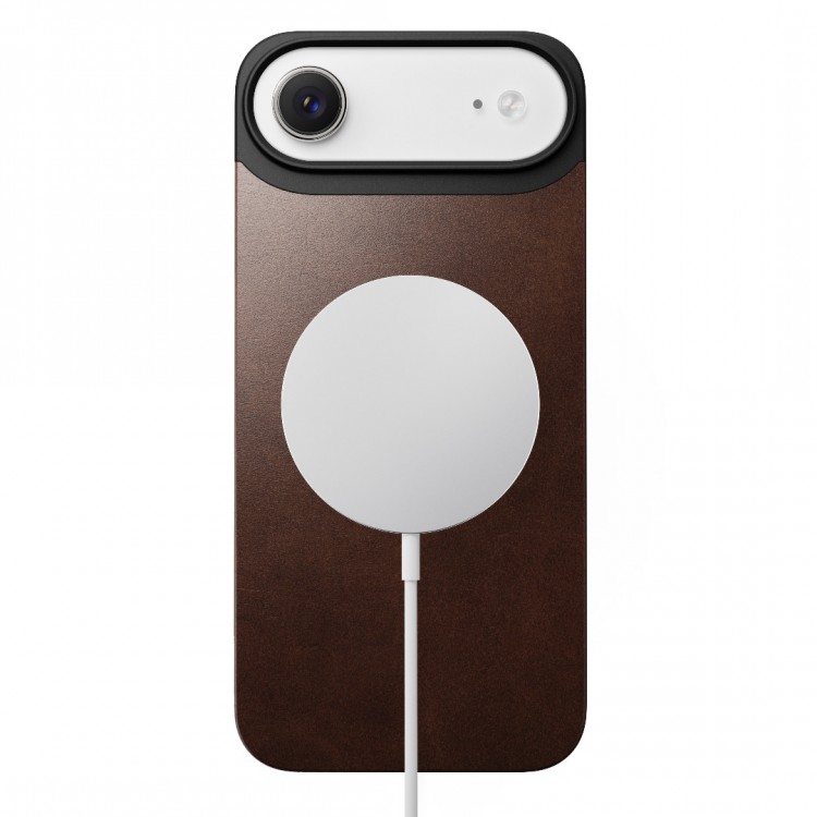 NOMAD θήκη Μαγνητική Horween SLIM 2.2mm ΔΕΡΜΑΤΙΝΗ MagSafe για Apple iPhone 17 Air 6.6 2025 - Rustic ΚΑΦΕ - NM014360858