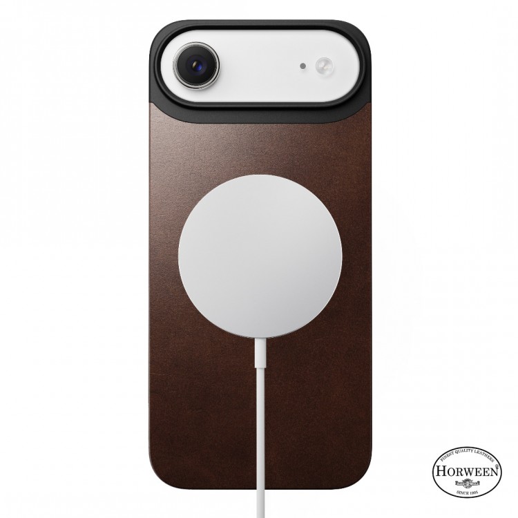 NOMAD θήκη Μαγνητική Horween SLIM 2.2mm ΔΕΡΜΑΤΙΝΗ MagSafe για Apple iPhone 17 Air 6.6 2025 - Rustic ΚΑΦΕ - NM014360858