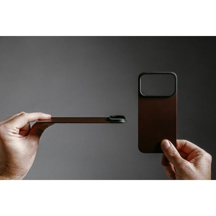 NOMAD θήκη Μαγνητική Horween SLIM 2.2mm ΔΕΡΜΑΤΙΝΗ MagSafe για Apple iPhone 17 Pro MAX 6.9 2025 - ΜΑΥΡΟ - NM014391858
