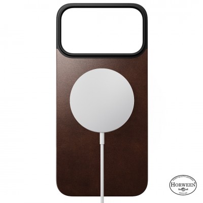 NOMAD θήκη Μαγνητική Horween SLIM 2.2mm ΔΕΡΜΑΤΙΝΗ MagSafe για Apple iPhone 17 Pro MAX 6.9 2025 - Rustic ΚΑΦΕ - NM014384858