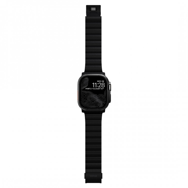 Nomad Titanium V2 Grade 5 BAND Μπρασελέ Μεταλλικό για Apple Watch SERIES - 42mm-44mm-45mm-49mm ULTRA 1/2 - ΜΑΥΡΟ Hardware - NM014834858 