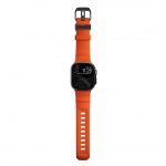 NOMAD Rocky Point Sport Band FKM rubber Strap ΑΔΙΑΒΡΟΧΟ για Apple Watch SERIES 4,5,6,SE,8,9 & ULTRA 1/2, Apple Series 10 46mm - 42/44/45/46/49mm - Magma ΠΟΡΤΟΚΑΛΙ ΜΑΥΡΟ - NM014865858