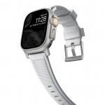 NOMAD Sport Rugged SE Strap Αδιάβροχο σιλικόνης για Apple Watch 1,2,3,4,5,6,SE,7,8,Ultra series - 42mm-44mm-45mm-49mm - ΛΕΥΚΟ ΑΣΗΜΙ - NM01572585
