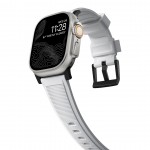 NOMAD Sport Rugged SE Strap Αδιάβροχο σιλικόνης για Apple Watch 1,2,3,4,5,6,SE,7,8,Ultra series - 42mm-44mm-45mm-49mm - ΛΕΥΚΟ ΜΑΥΡΟ - NM01575685