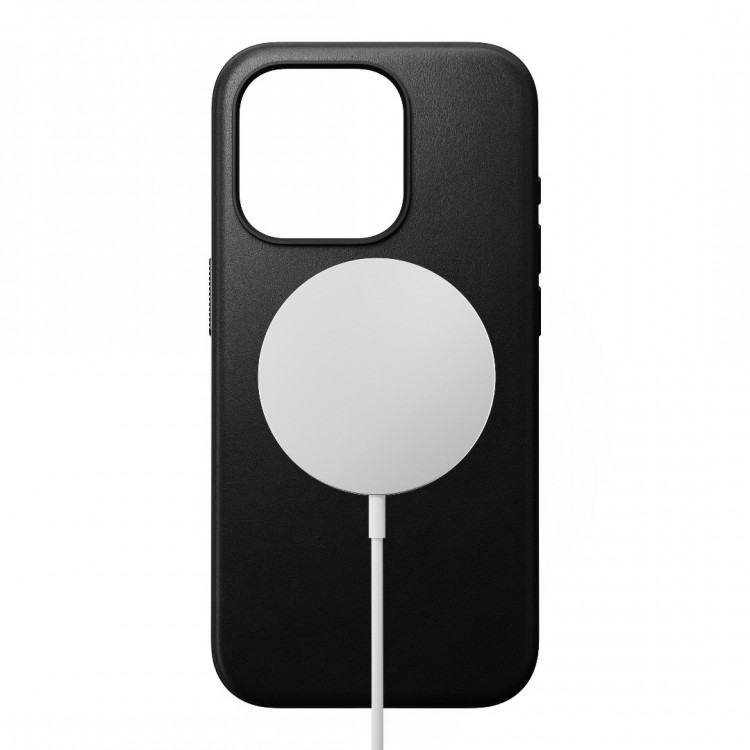 NOMAD θήκη δερμάτινη RUGGED MODERN MagSafe για Apple iPhone 15 PRO 6.1 2023 - ΜΑΥΡΟ - NM01613985