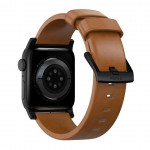 Nomad Δερμάτινο λουράκι Modern για Apple Watch SERIES , Apple Watch Ultra (49mm) 8/7 (45mm)/6/SE/5/4 (44mm)/3/2/1 (42mm) - english tan ΚΑΦΕ ΜΑΥΡΟ - NM01804185