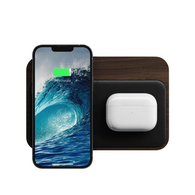 Nomad V3 Base Wireless leather Pad Qi Charger Hub 3x10W with Magnetic Alignment - Walnut BROWN WOOD - NM01897385 