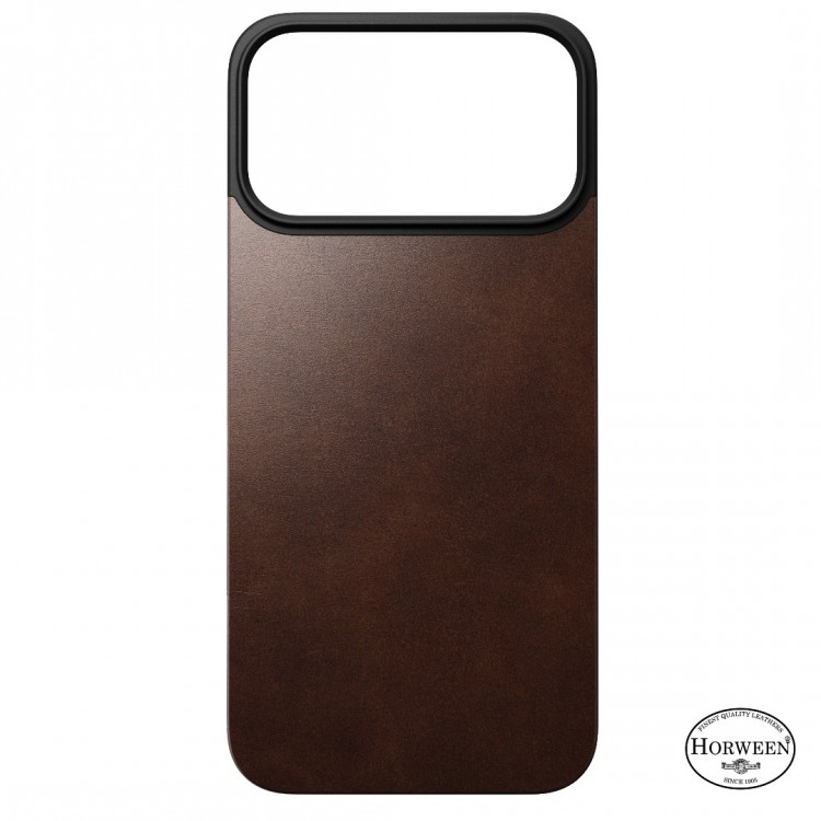 NOMAD θήκη Μαγνητική Horween SLIM 2.2mm ΔΕΡΜΑΤΙΝΗ MagSafe για Apple iPhone 17 Pro MAX 6.9 2025 - Rustic ΚΑΦΕ - NM014384858