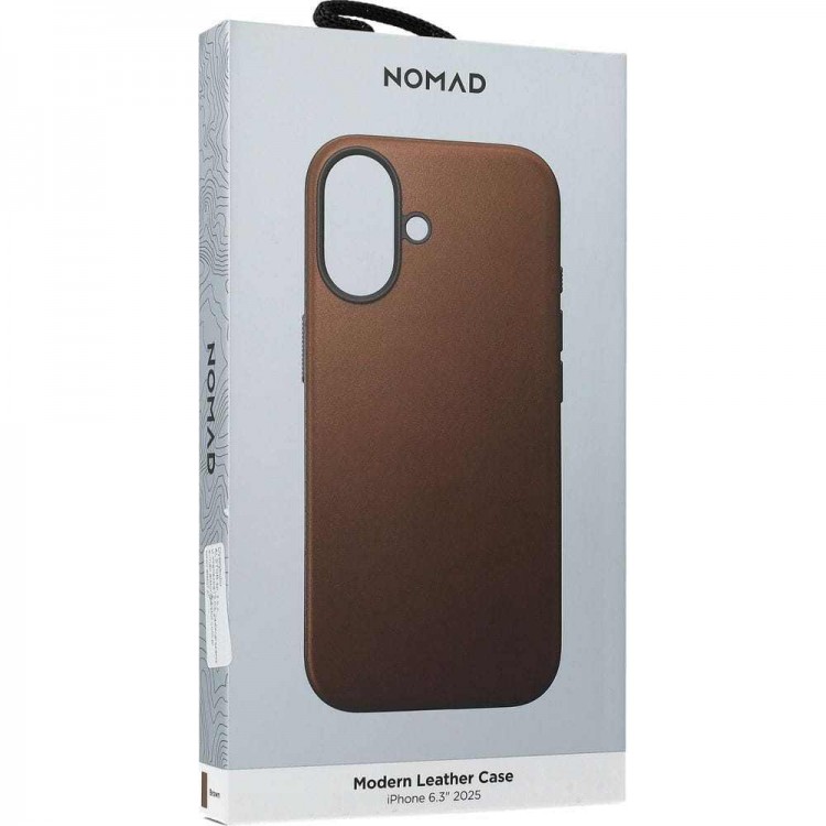 NOMAD θήκη δερμάτινη Modern MagSafe για Apple iPhone 17 6.3 5G 2025 - ΚΑΦΕ - NM014346858