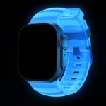 NOMAD Rocky Limited Edition Point Sport Band FKM rubber Strap ΑΔΙΑΒΡΟΧΟ για Apple Watch SERIES 4,5,6,SE,8,9 & ULTRA 1/2, APPLE watch Series 10 - 42/44/45/46/49mm - Icy ΜΠΛΕ Glow / ΑΣΗΜΙ - NM014452858
