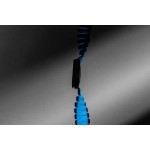 Nomad Stratos Titanium Grade 4 BAND FKM Μπρασελέ Μεταλλικό για Apple Watch SERIES - 42/44/45/46/49mm ULTRA 1/2/3 - ΜΑΥΡΟ ΤΙΤΑΝΙΟ / Icy ΜΠΛΕ Glow - NM009896858 