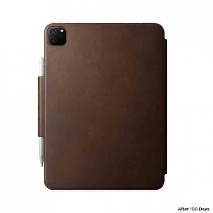 NOMAD θήκη δερμάτινη Magnetic Pencil Folio Plus για Apple iPad Pro 12.9 (6th/5th/4th/3rd gen) 2018/20/21/22 & iPad AIR 13 M2 2024 - ΚΑΦΕ - NM01109785