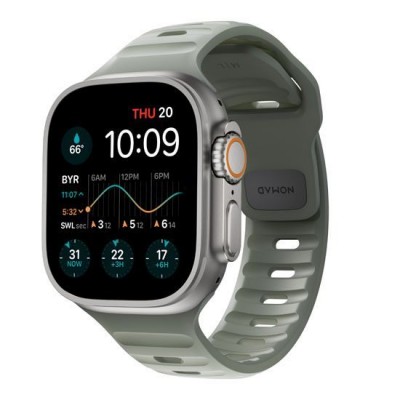 NOMAD Sport Strap SE V2 LSR Αδιάβροχο σιλικόνης για Apple Watch 1,2,3,4,5,6,SE,7,8,9 Ultra series - 42mm-44mm-45mm-49mm - COASTAL ROCK ΧΑΚΙ - NM01112785