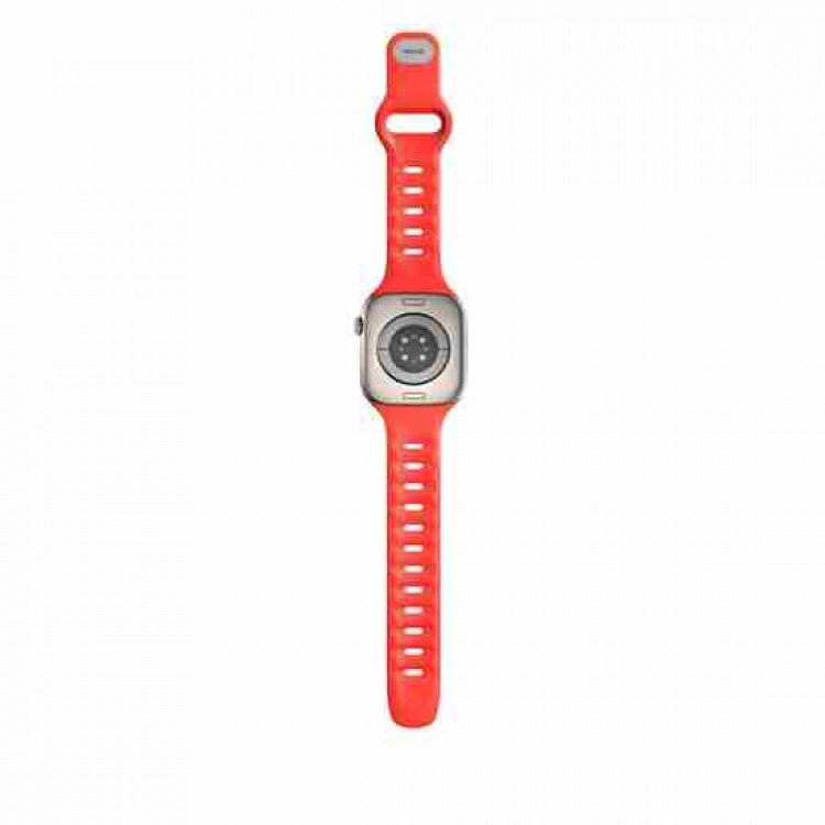 NOMAD Tempo Αδιάβροχο λουράκι FKM σιλικόνης με Αλουμινίου Pin για Apple Watch SERIES - 38/40/41/42mm - Coral ΚΟΚΚΙΝΟ - NM011383858