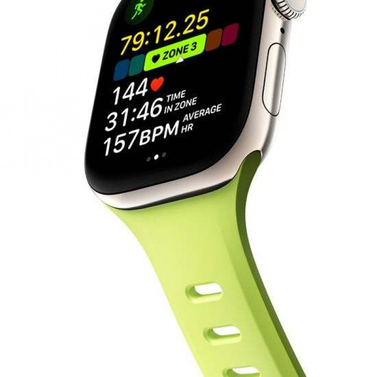 NOMAD Tempo Αδιάβροχο λουράκι FKM σιλικόνης με Αλουμινίου Pin για Apple Watch SERIES - 38/40/41/42mm - Lime - NM011390858