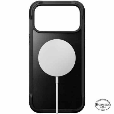 NOMAD θήκη Rugged ΔΕΡΜΑΤΙΝΗ Horween MagSafe με Πολυκαρβονικό πλαίσιο για Apple iPhone 17 Pro 6.3 2025 - ΜΑΥΡΟ - NM011802858