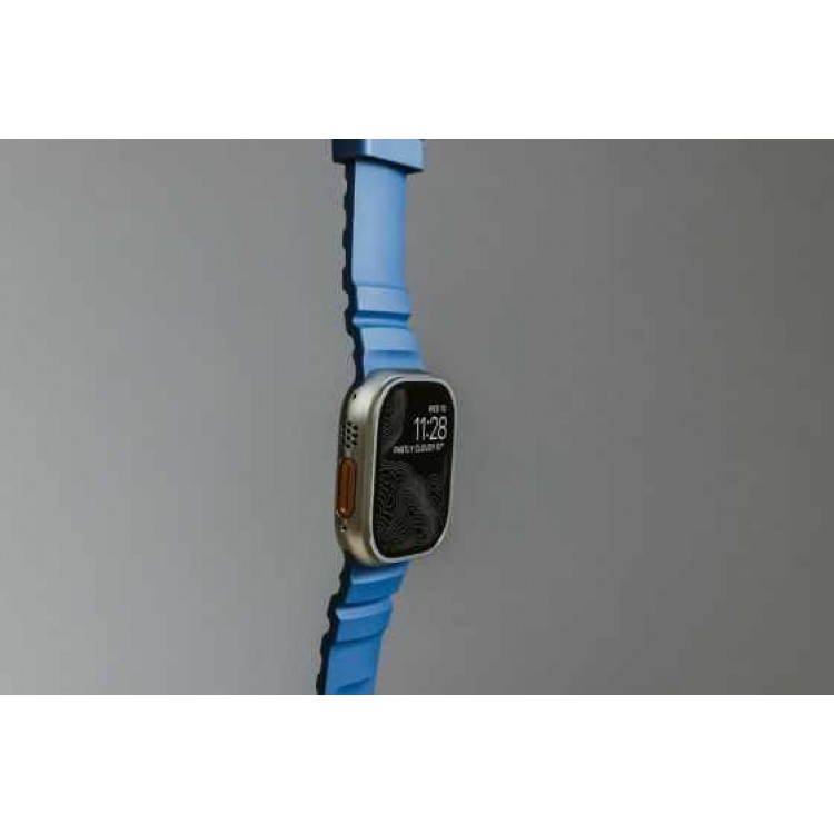 NOMAD Rocky Point Sport Band FKM rubber Strap ΑΔΙΑΒΡΟΧΟ για Apple Watch SERIES 4,5,6,SE,8,9 & ULTRA - 42mm-44mm-45mm-49mm - Atlantic ΜΠΛΕ - NM013589858