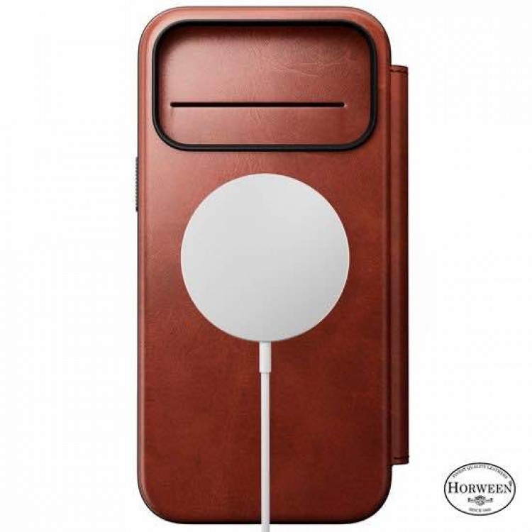 NOMAD θήκη δερμάτινη MODERN SE Horween Πορτοφόλι MagSafe για Apple iPhone 17 Pro Max 6.9 2025 - Olde Dublin ΚΑΦΕ - NM014087858