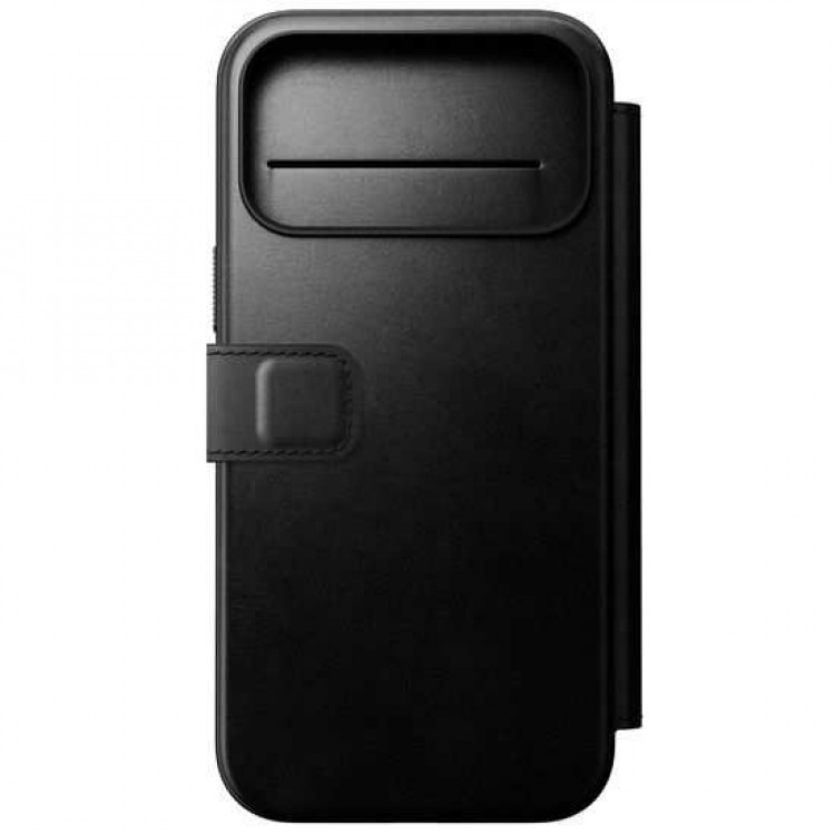 NOMAD θήκη Πορτοφόλι δερμάτινη Horween Modern Folio Rugged rustic MagSafe για Apple iPhone 17 PRO MAX 6.9 2025 - ΜΑΥΡΟ - NM014117858