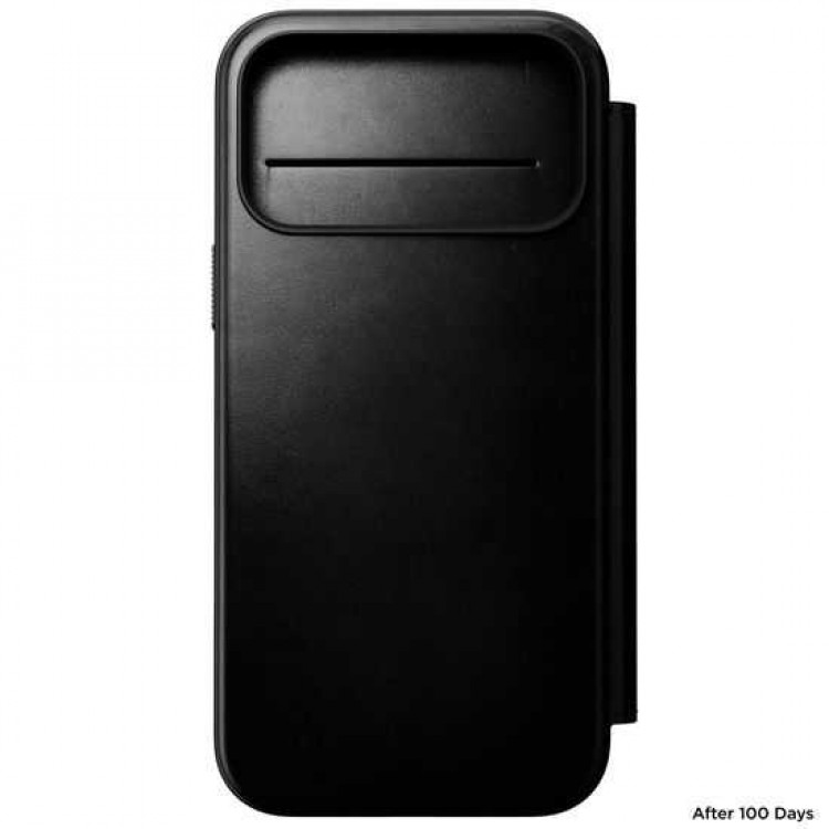 NOMAD θήκη Πορτοφόλι δερμάτινη Horween Modern Folio Rugged rustic MagSafe για Apple iPhone 17 PRO MAX 6.9 2025 - ΜΑΥΡΟ - NM014117858