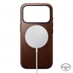 NOMAD θήκη δερμάτινη Modern Horween MagSafe για Apple iPhone 17 PRO 6.3 2025 - Rustic ΚΑΦΕ - NM014292858