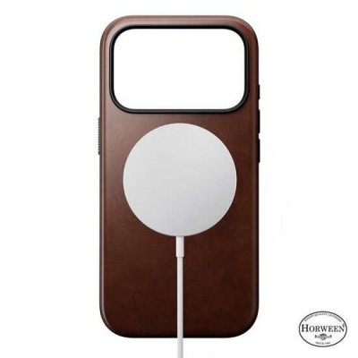 NOMAD θήκη δερμάτινη Modern Horween MagSafe για Apple iPhone 17 PRO 6.3 2025 - Rustic ΚΑΦΕ - NM014292858