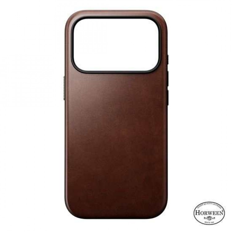 NOMAD θήκη δερμάτινη Modern Horween MagSafe για Apple iPhone 17 PRO 6.3 2025 - Rustic ΚΑΦΕ - NM014292858