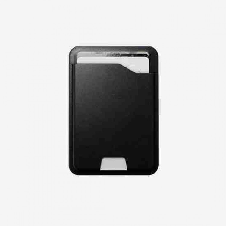 NOMAD Horween Δερμάτινο universal MagSafe Μαγνητικό Πορτοφόλι συμβατό με Apple's Find My app - ΜΑΥΡΟ - NM014469858