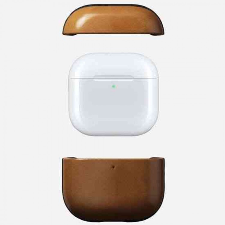 Θήκη Nomad Δερμάτινη για Apple AirPods 4 2025 - ENGLISH TAN ΚΑΦΕ - NM014575858