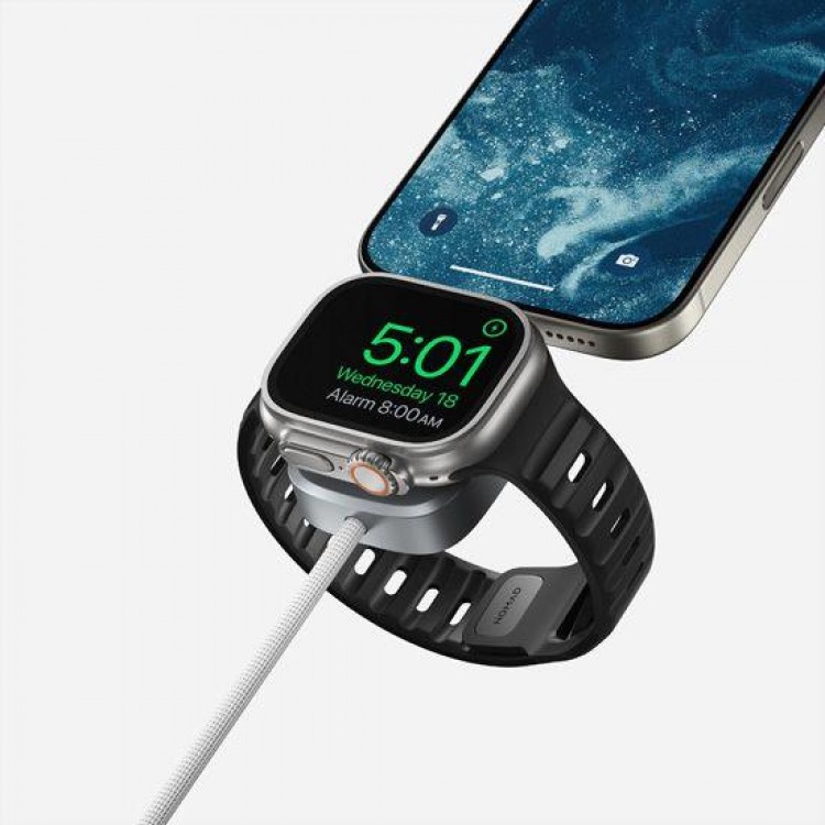 Nomad ULTRA RUGGED Kevlar 100w Universal καλώδιο USB-C για Apple Watch series ,AirPods Pro 2, AirPods 4, smartphones - 1.5μ. - ΛΕΥΚΟ - NM014667858