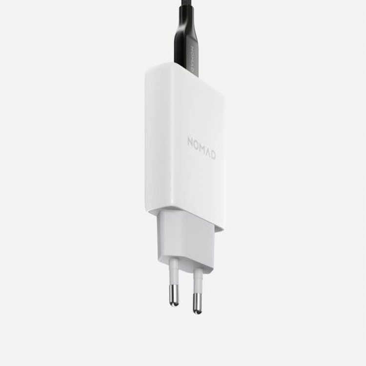 Nomad AC οικιακός Φορτιστής τοίχου 40W, Slim με EU, USB-C, GaN Technology - White - NM014728858
